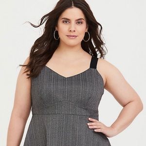 NWT Torrid Chevron Ponte Peplum Tank